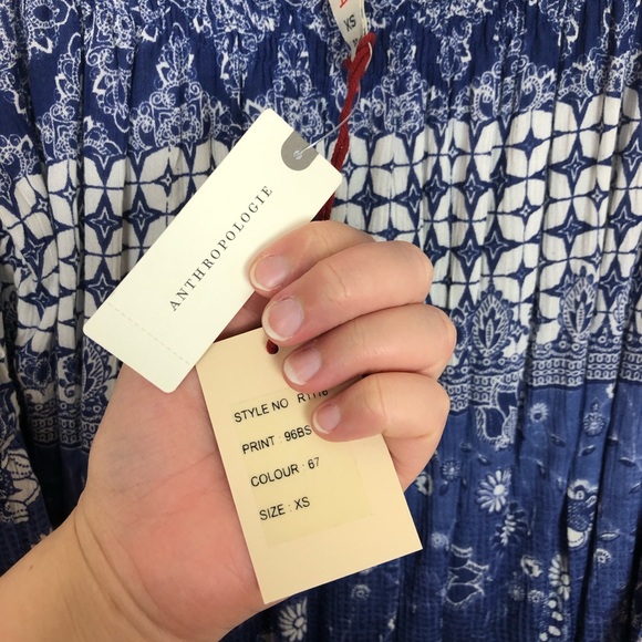 ANTHROPOLOGY Raga Blue Pom Pom Romper Sz XS - Picture 3 of 10